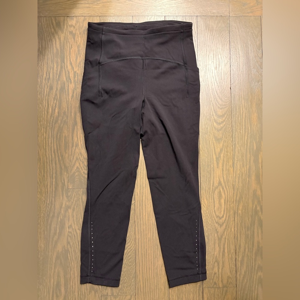 lululemon Swift Speed High-Rise Crop 23" Brushed Luxtreme Black Size 6